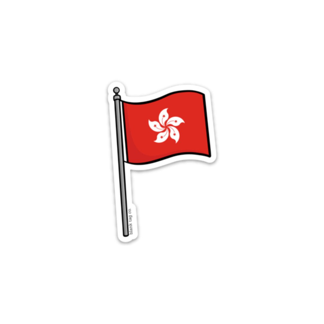 The hong kong flag sticker