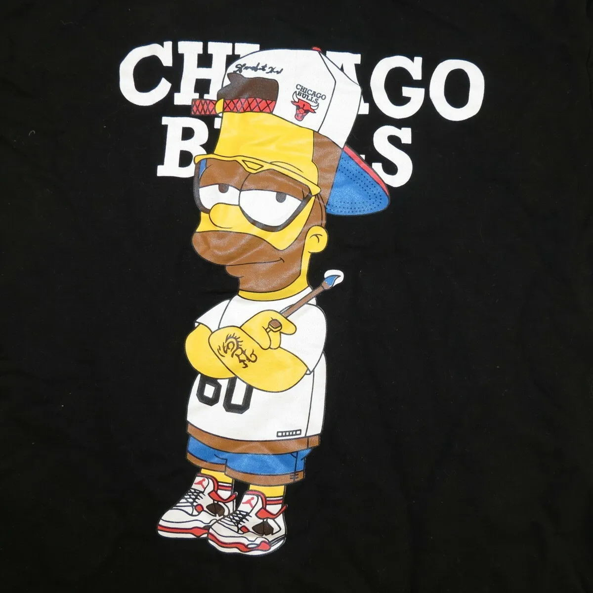 Hood by air hba bart simpson chicago bulls nba basketball tee t shirt mens l