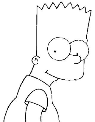 Bart simpson coloring page bart simpson bart cute canvas paintings