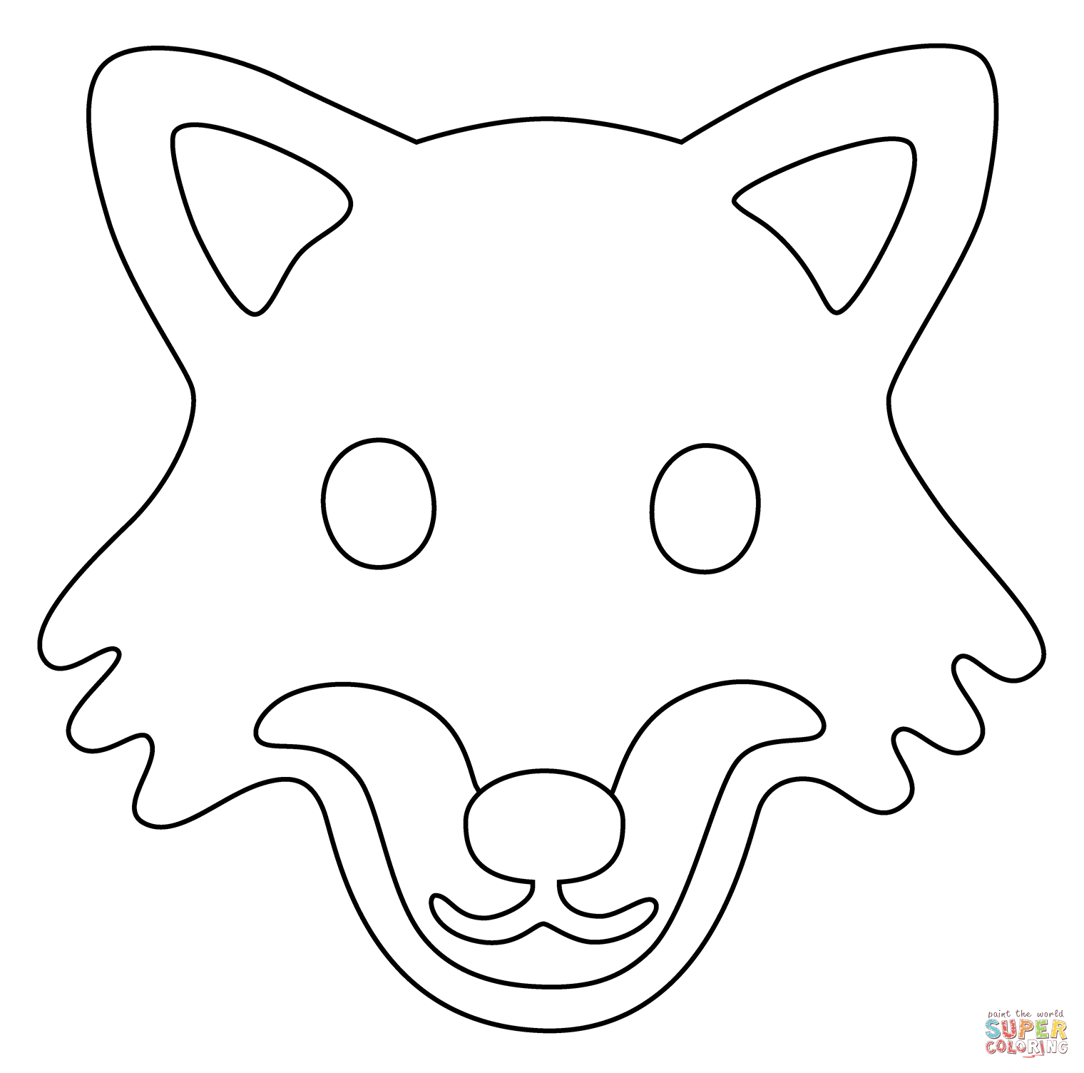 Wolf emoji coloring page free printable coloring pages