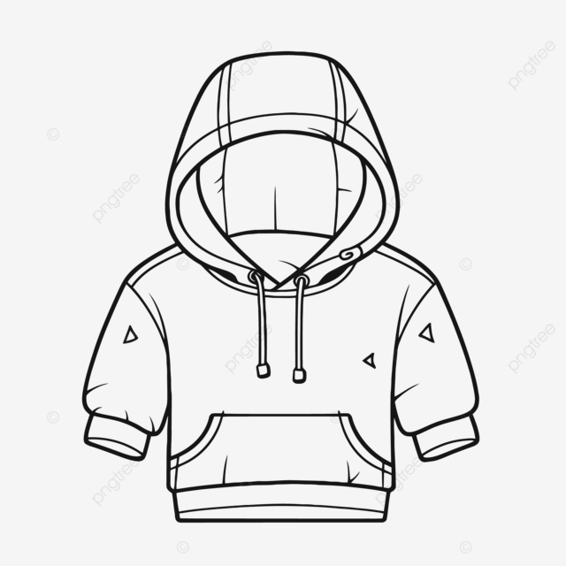 The hoodie coloring page outline sketch drawing vector wing drawing hoodie drawing ring drawing png and vector with transparent background for free download