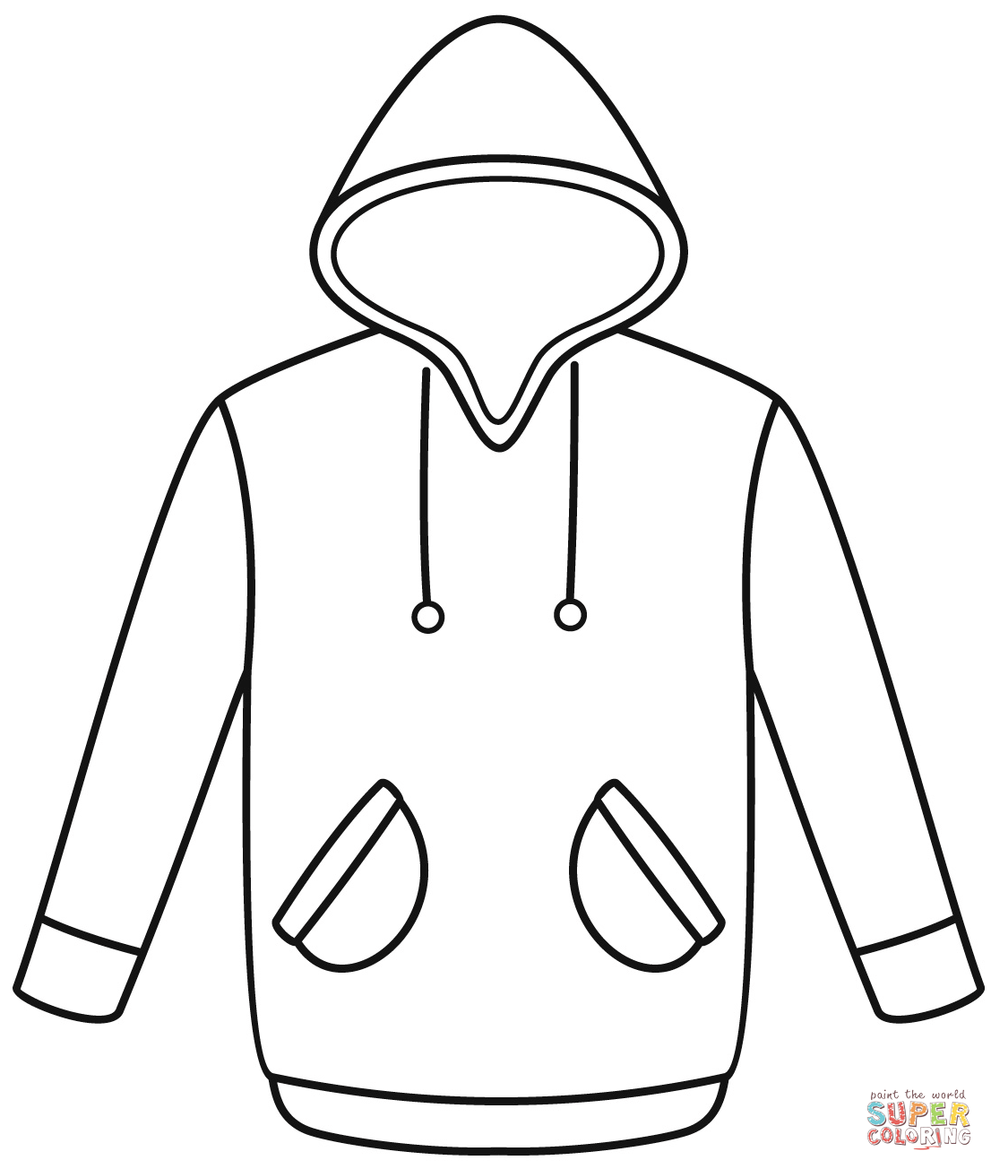 Hoodie coloring page free printable coloring pages