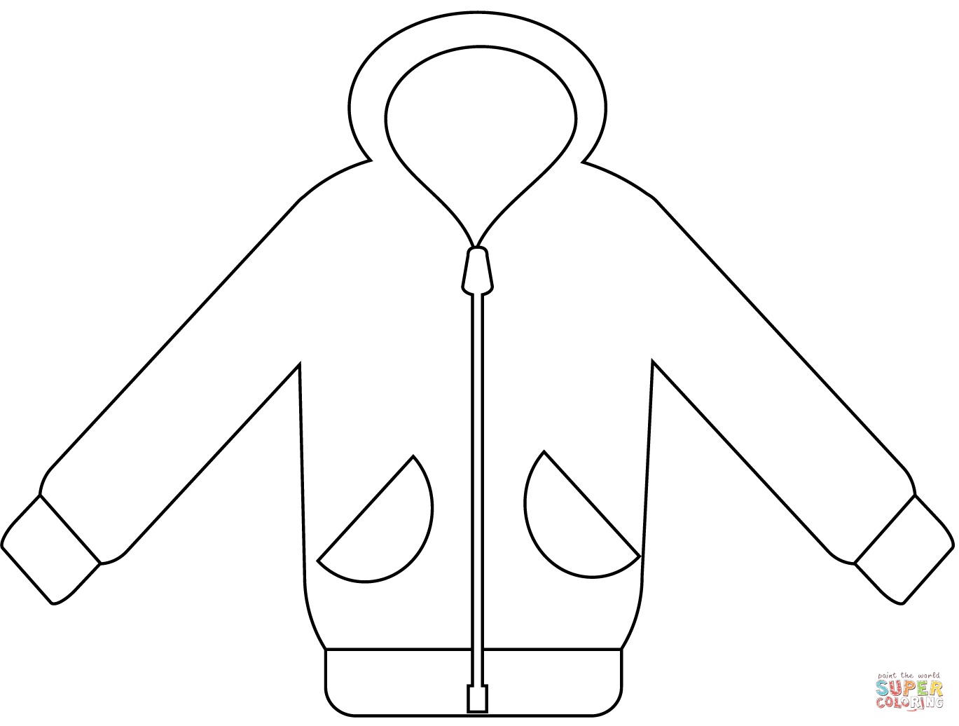 Hoodie coloring page free printable coloring pages