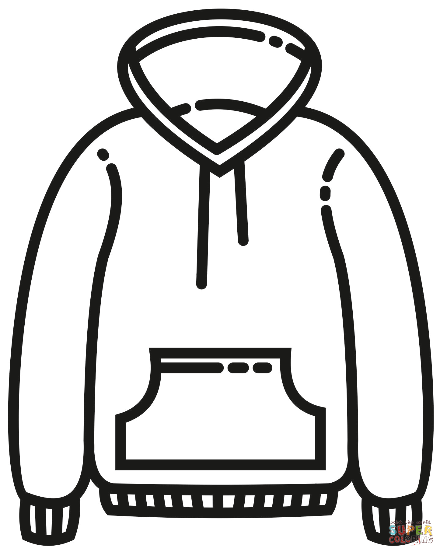 Hoodie coloring page free printable coloring pages