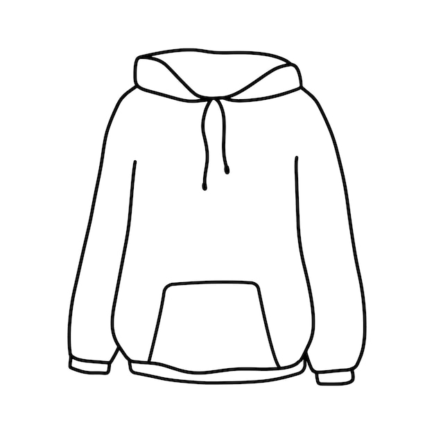 Premium vector vector hand drawn sweater doodle icon hoodies sketch illustration isolated on white outline illustration