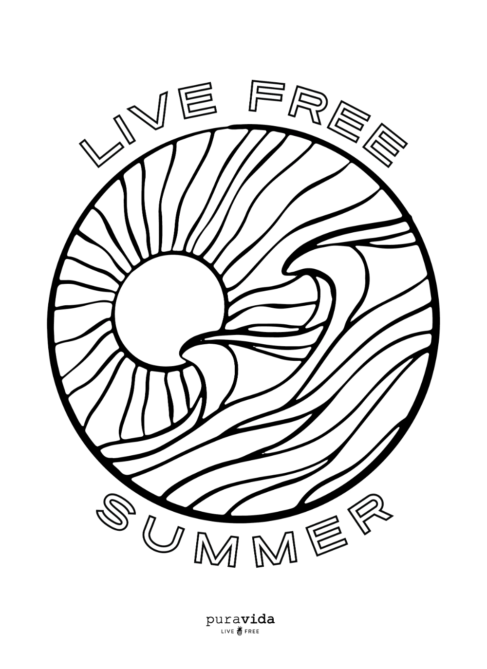 Pv summer coloring sheets pura vida bracelets summer coloring sheets summer coloring pages cute coloring pages