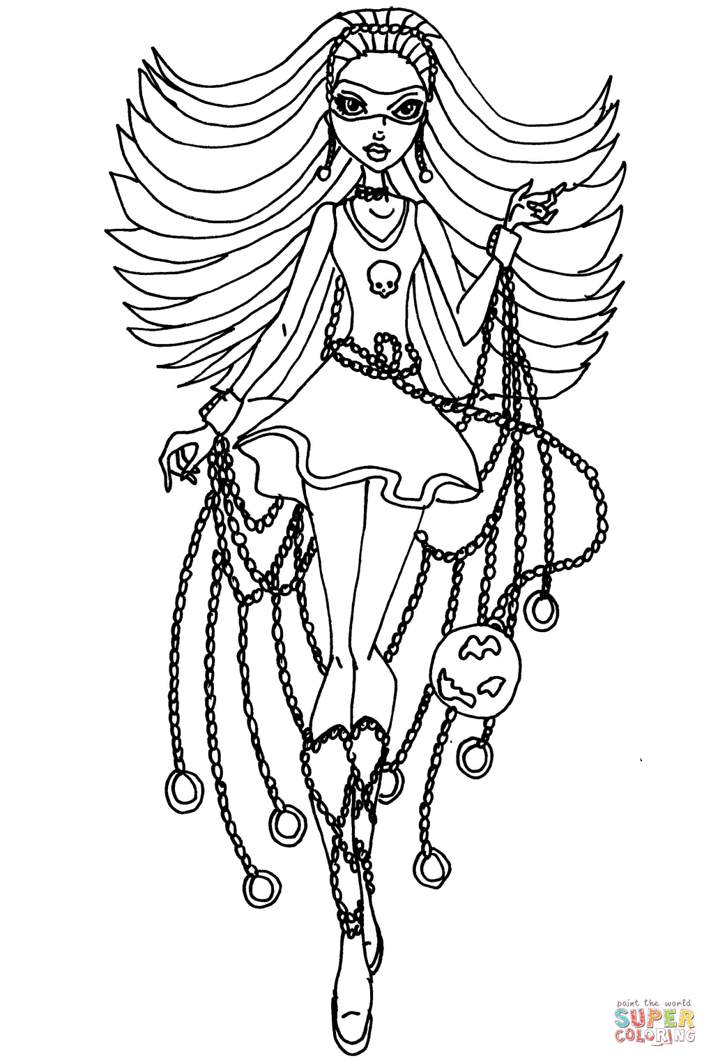 Spectra vondergeist polterghoul coloring page free printable coloring pages