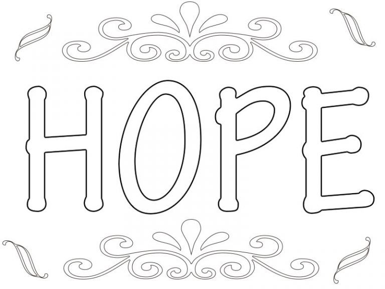 Printable hope coloring pages sunday school coloring pages bible coloring pages quote coloring pages