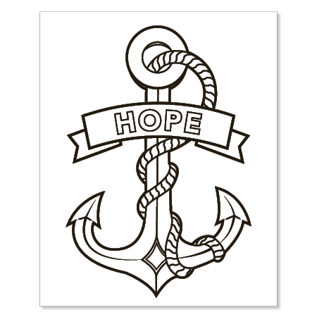 Anchor of hope coloring pages delta gamma