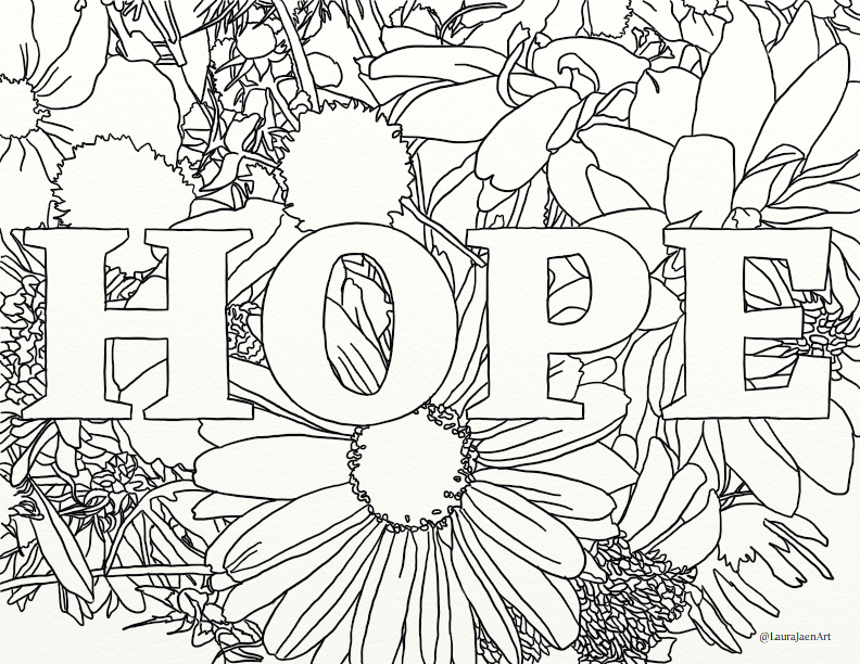 Â hope coloring page â