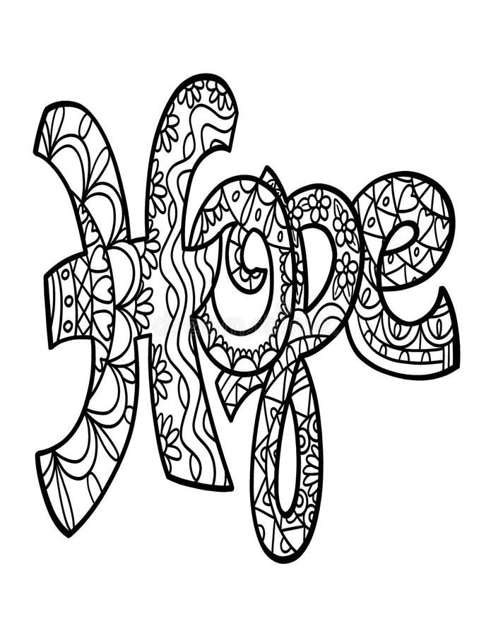 Hope coloring page stock illustrations â hope coloring page stock illustrations vectors clipart