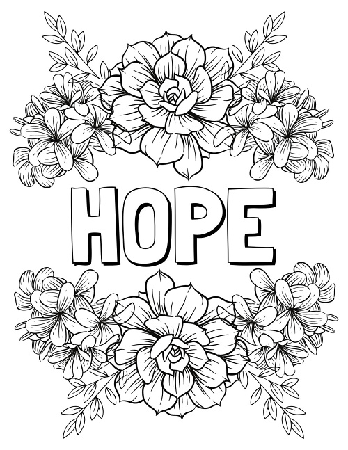 Free hope coloring pages to encourage you