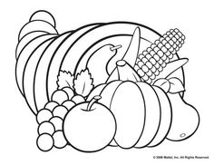 Horn of plenty ideas thanksgiving coloring pages fall coloring pages thanksgiving color