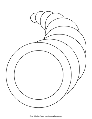 Horn of plenty coloring page â free printable pdf from
