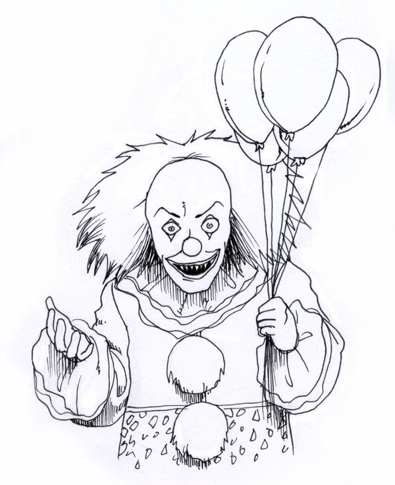 Scary coloring pages