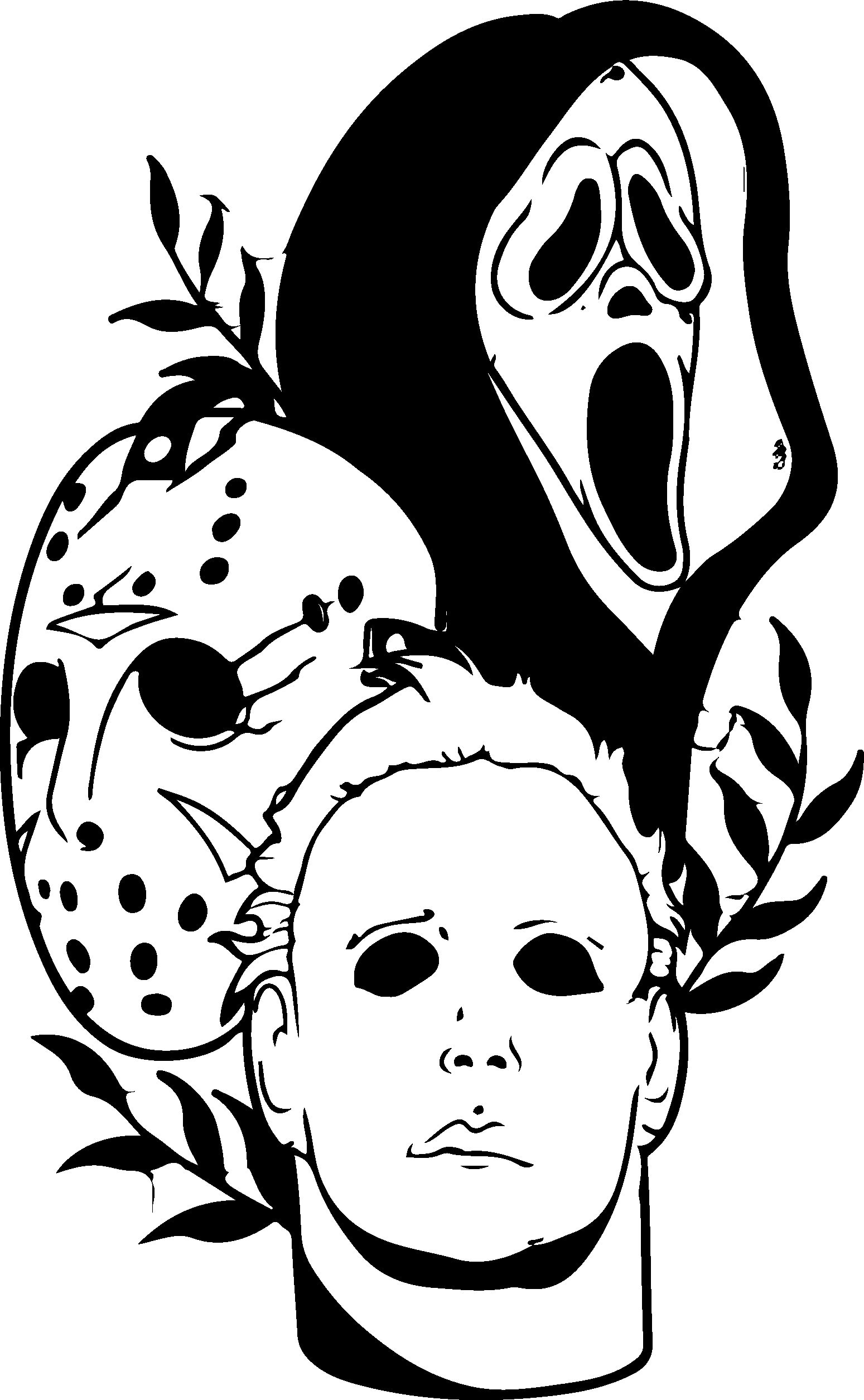 Horror movie stencils