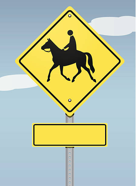 Horse crossing sign stock photos pictures royalty