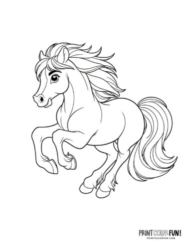 Beautiful horse coloring pages plus crafts educational games to saddle up for fun at