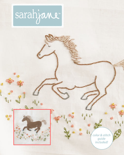 Wild horse embroidery pattern â sarah jane studios