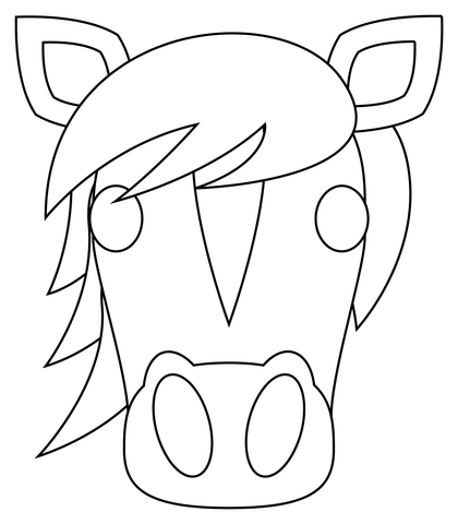 Horse face coloring page free printable coloring pages