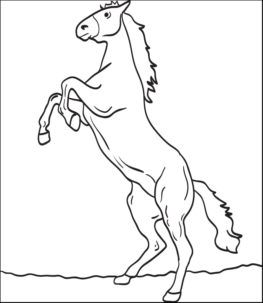 Printable horse coloring page for kids â