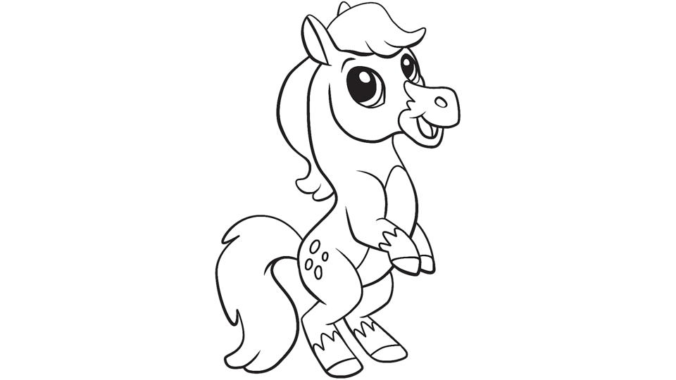 Baby horse coloring printable