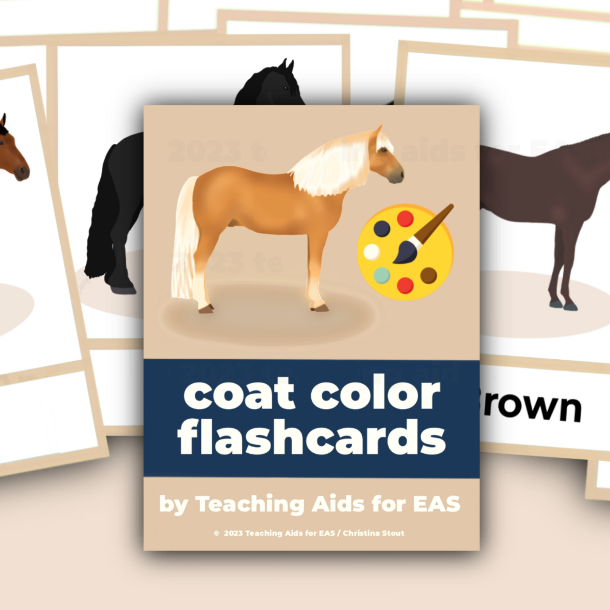 Horse coat color flashcards for therapeuticadaptive riding â teaching aids for eas