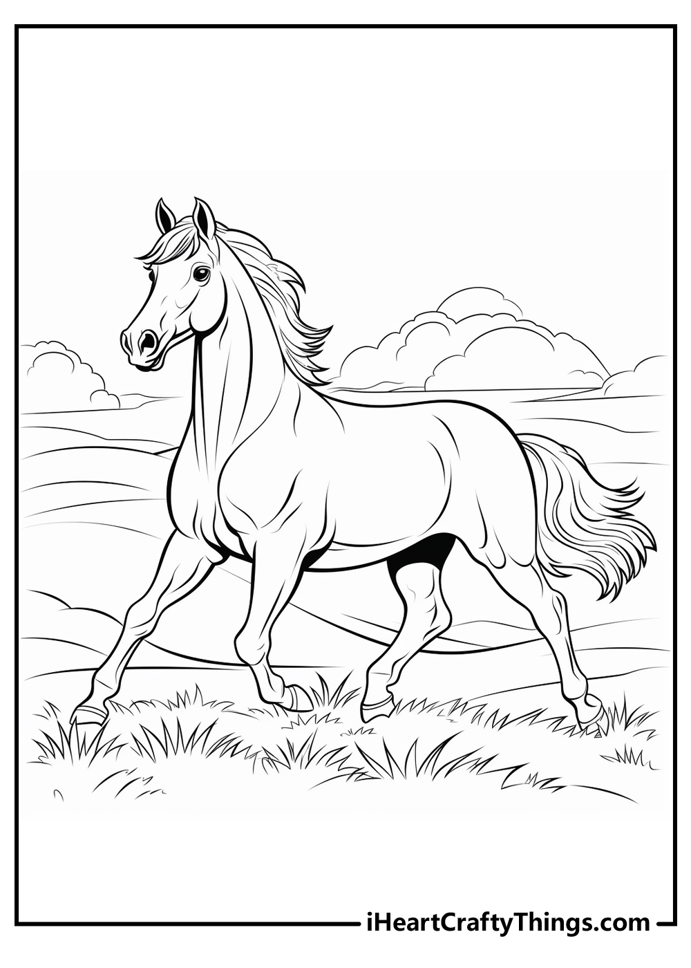 Realistic horse coloring pages updated