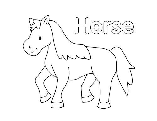 Horse coloring page