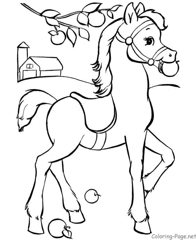 Horse coloring page