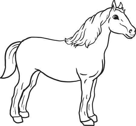 Free horses coloring pages for kids
