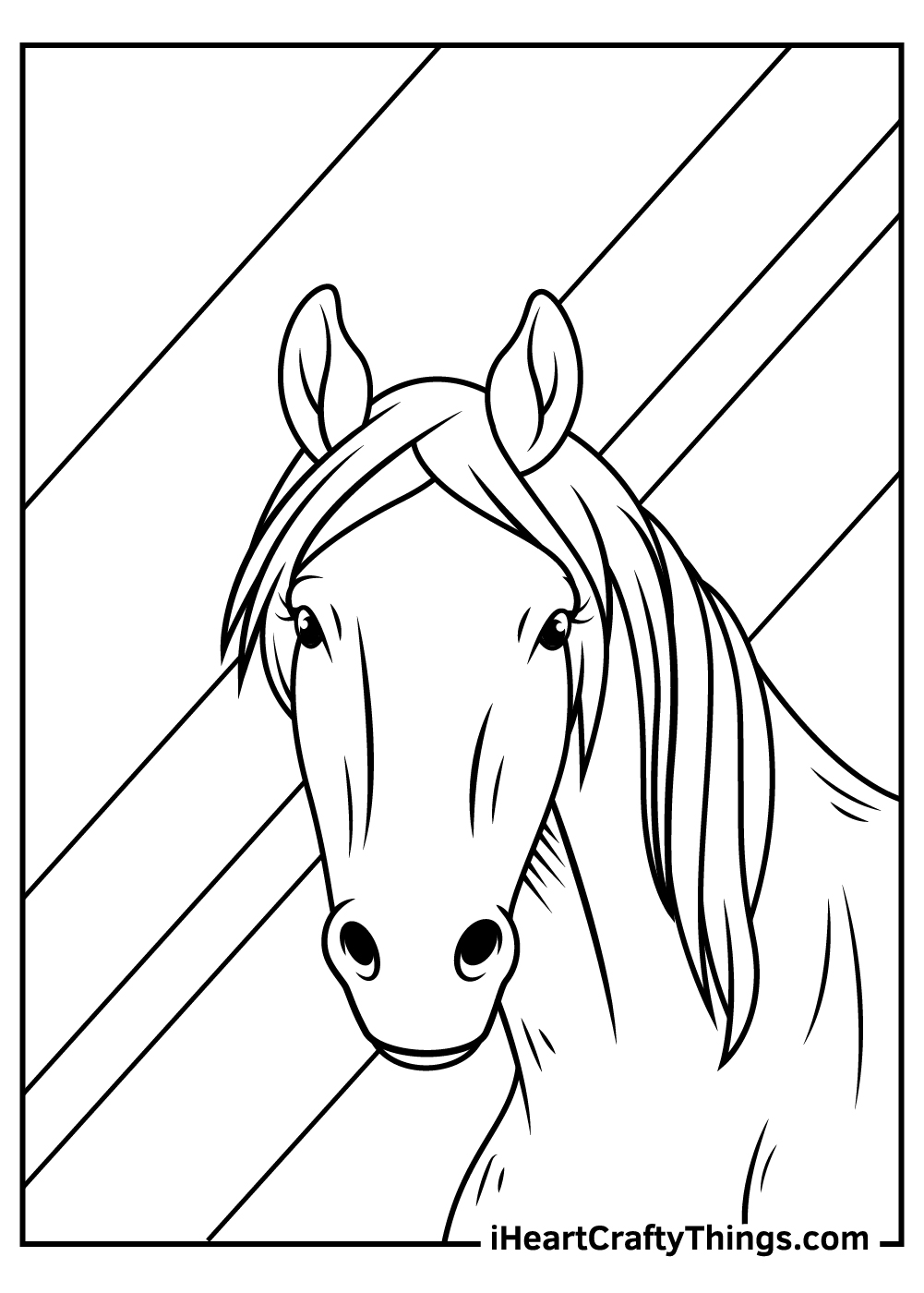 Realistic horse coloring pages updated