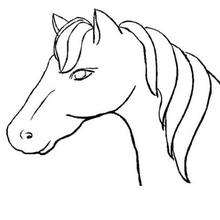 Horse head coloring pages