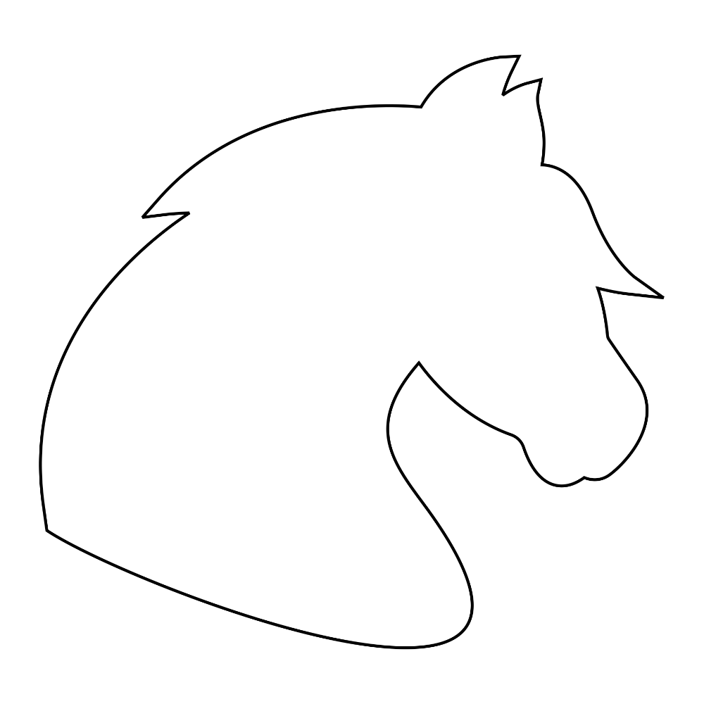 Horse head template horse template horse head drawing horse coloring pages