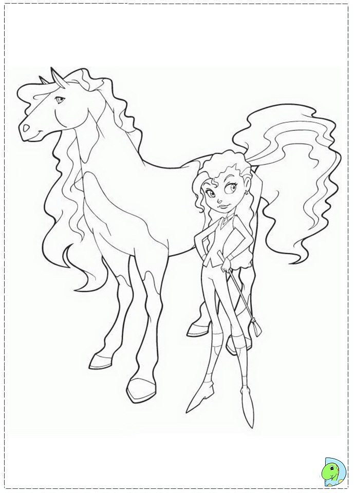 Horseland coloring page