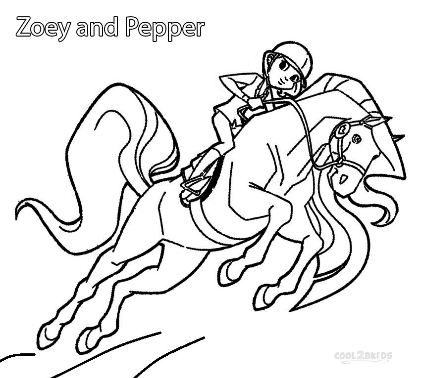 Printable horseland coloring pages for kids