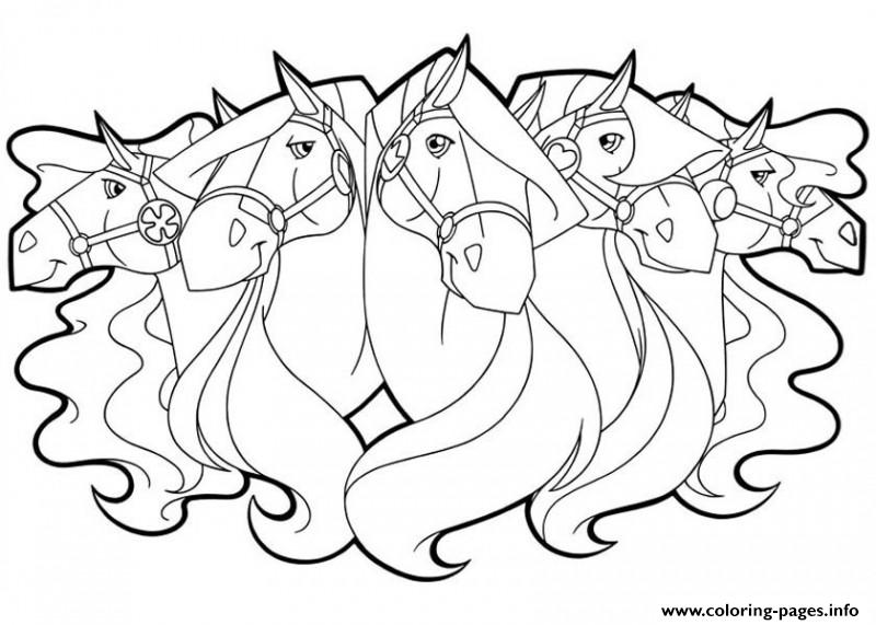 Horseland horse for girls coloring page printable