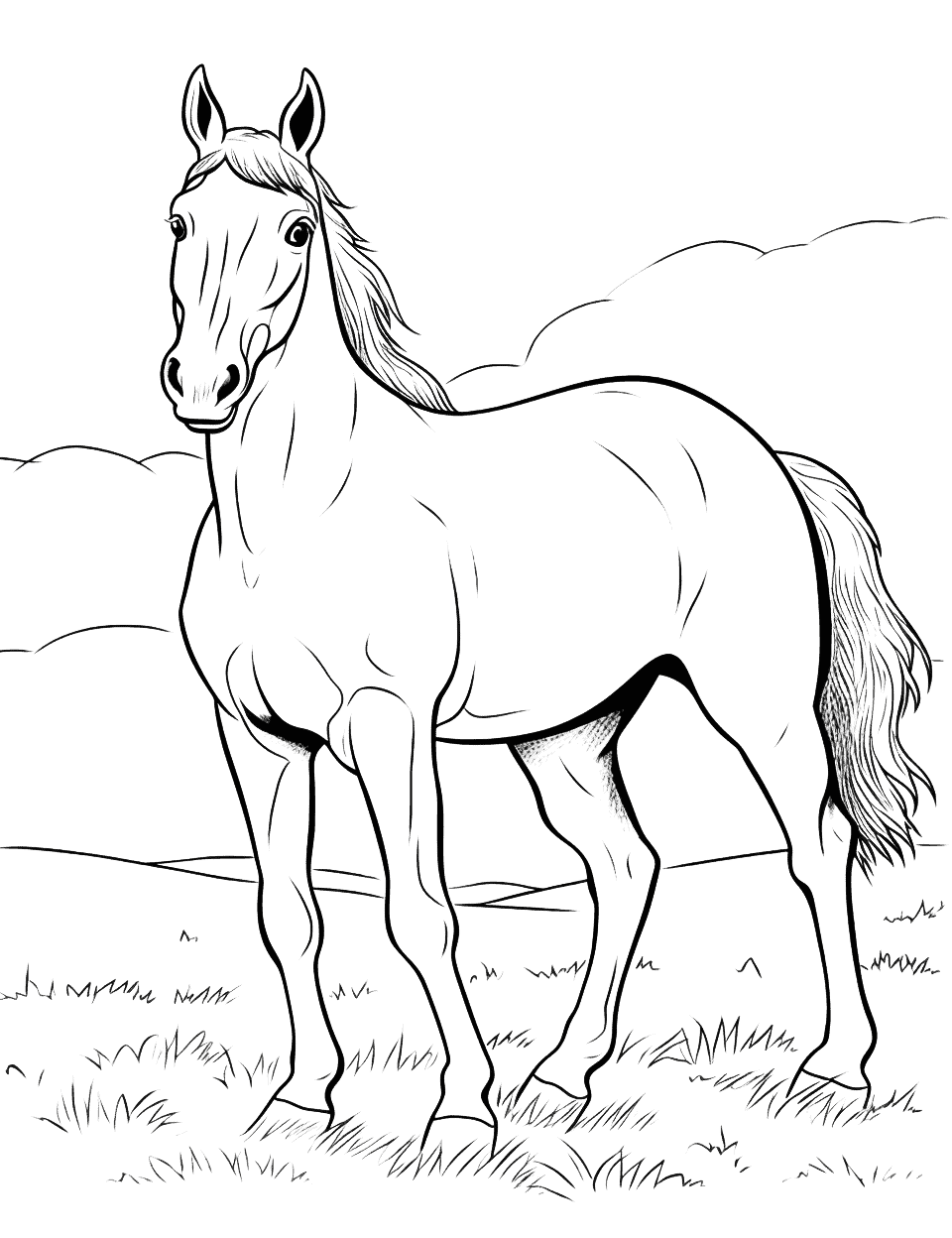 Horse coloring pages free printable sheets