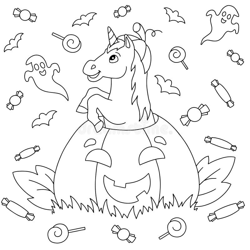 Halloween horse coloring page stock illustrations â halloween horse coloring page stock illustrations vectors clipart