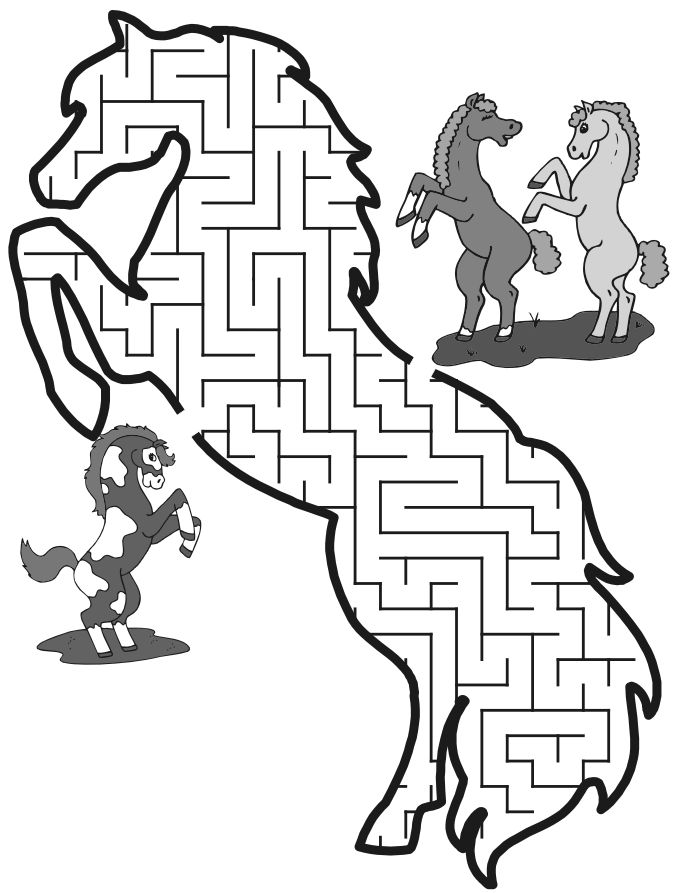 Horse maze a rearing horse horse coloring pages horse crafts coloring pages