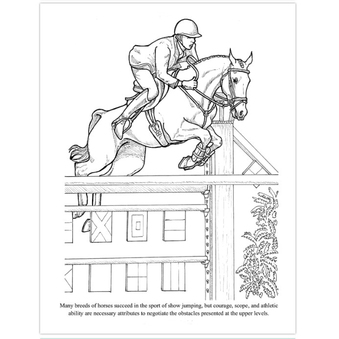 I love show jumping coloring book