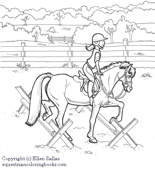 I love riding lessons coloring book