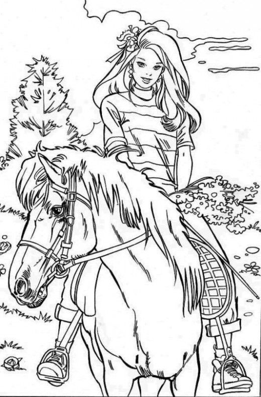 Horse and rider printable coloring pages horse coloring pages barbie coloring pages barbie coloring