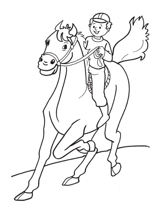 Enjoying horse riding coloring page download free enjoying horse riding coloring page for kids best coloring pages