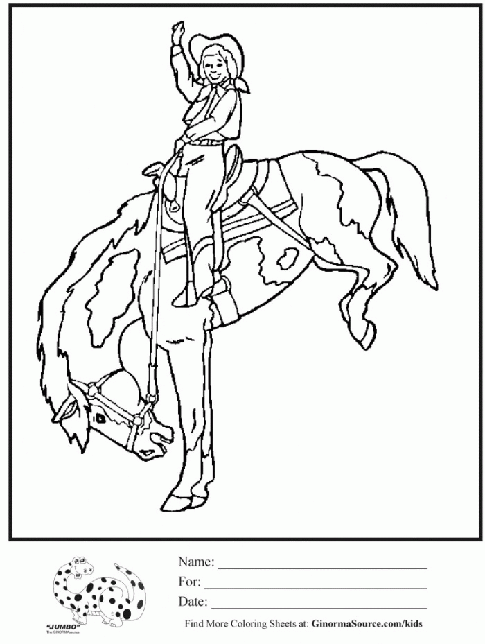 Horse and rider coloring pages printable for free download