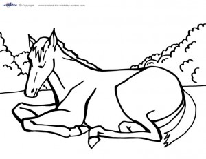 Printable horse coloring page