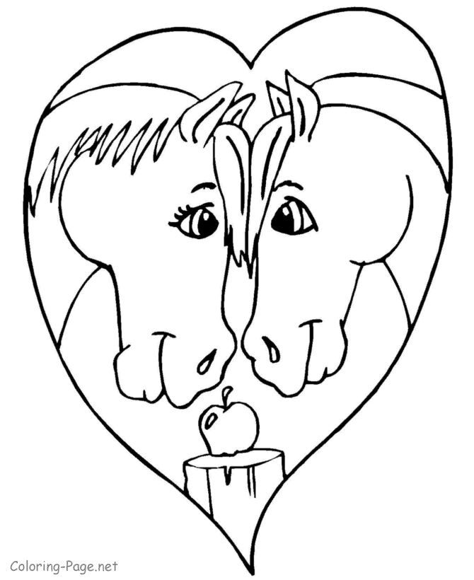 Valentine coloring pages