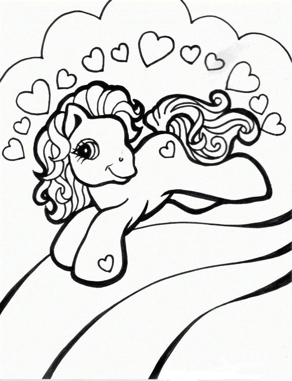 Pony with hearts dibujos para colorear dibujos dibujos para pintar