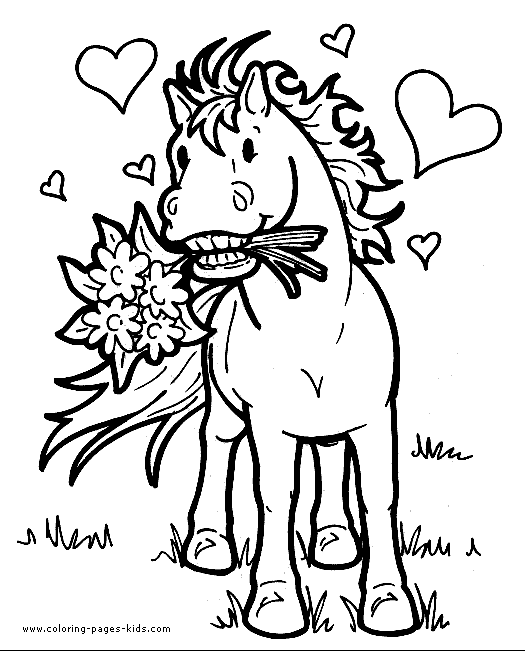 Everything horse and pony free horse valentines day coloring pages