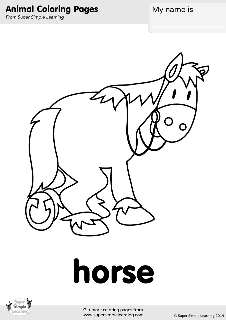 Horse coloring page